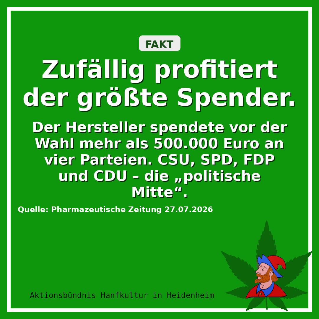 Zufällig profitiert der größte Spender.