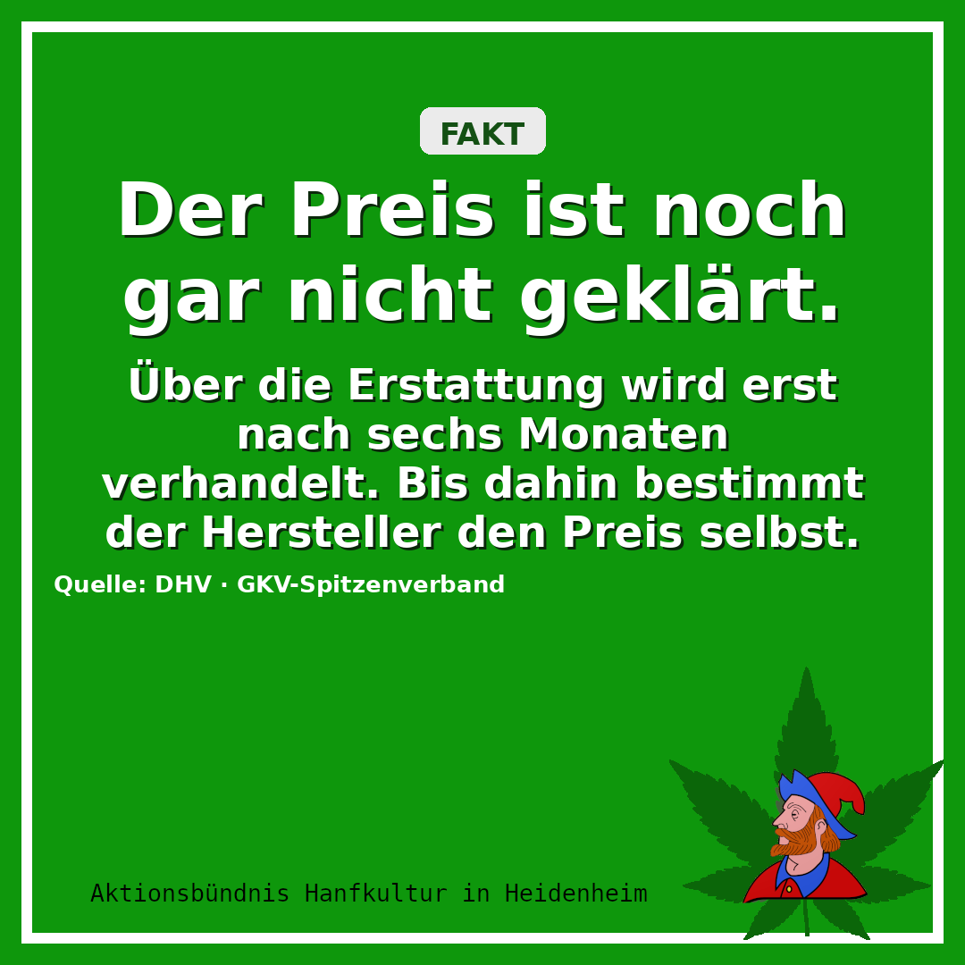 Der Preis ist noch gar nicht geklärt.