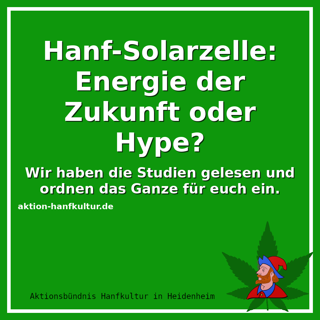 Hanf-Solarzelle: Energie der Zukunft oder Hype?