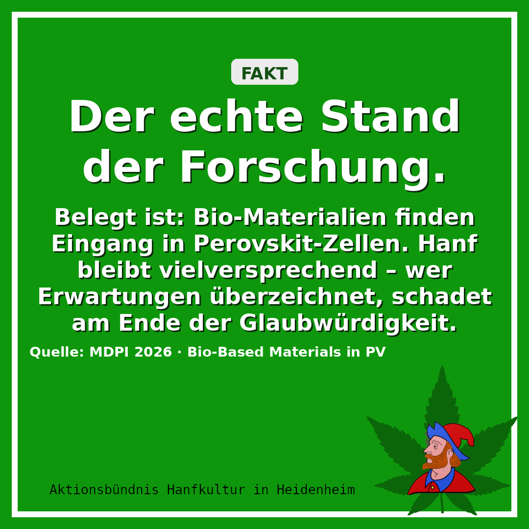 Der echte Stand der Forschung.