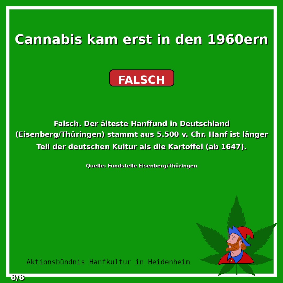 Der älteste Hanffund in Deutschland (Eisenberg/Thüringen) st