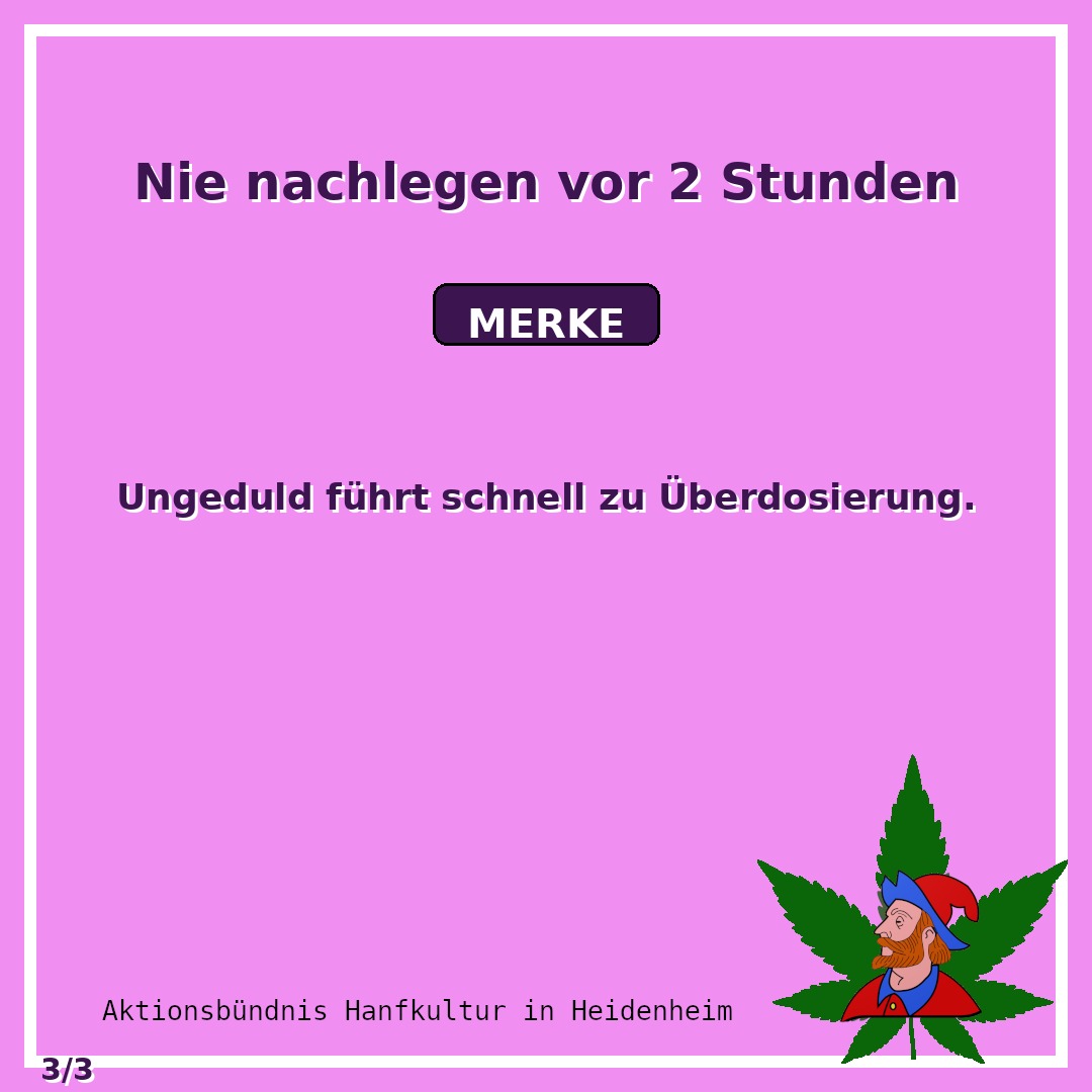 Edibles wirken später – und stärker als Rauchen · Merke
