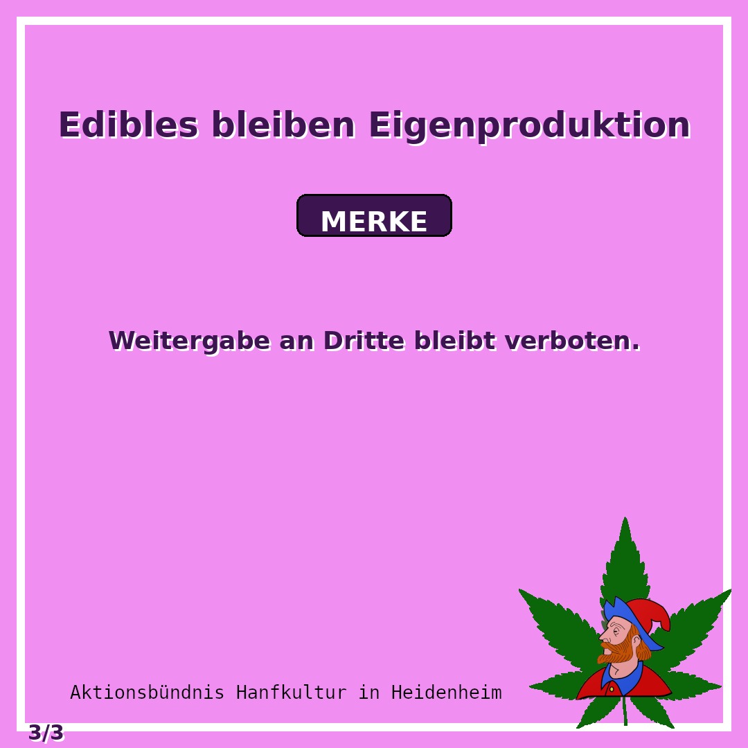Anbauvereine dürfen keine Edibles abgeben – warum nicht? · Merke