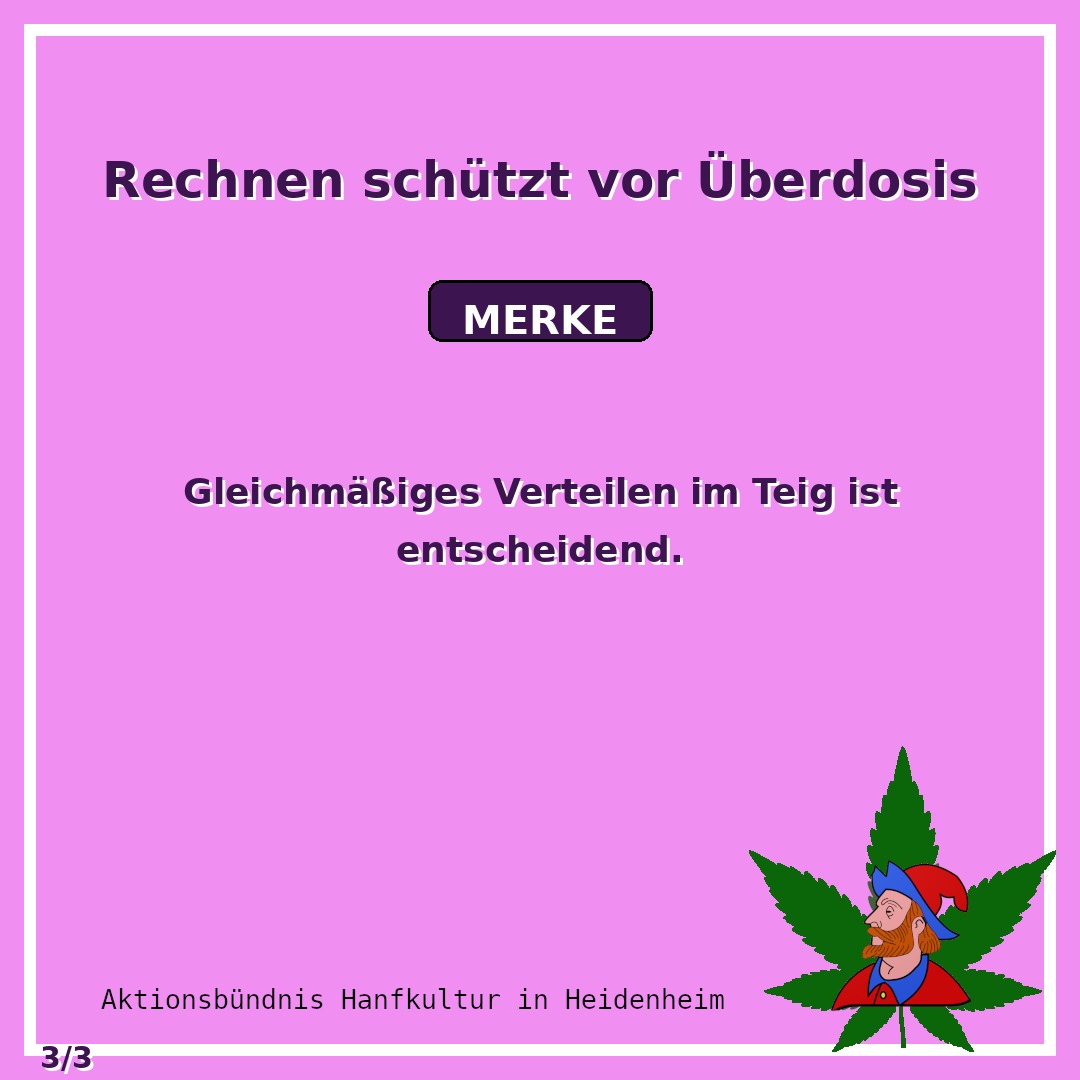 Eine Portion essen? Erst mal rechnen. · Merke
