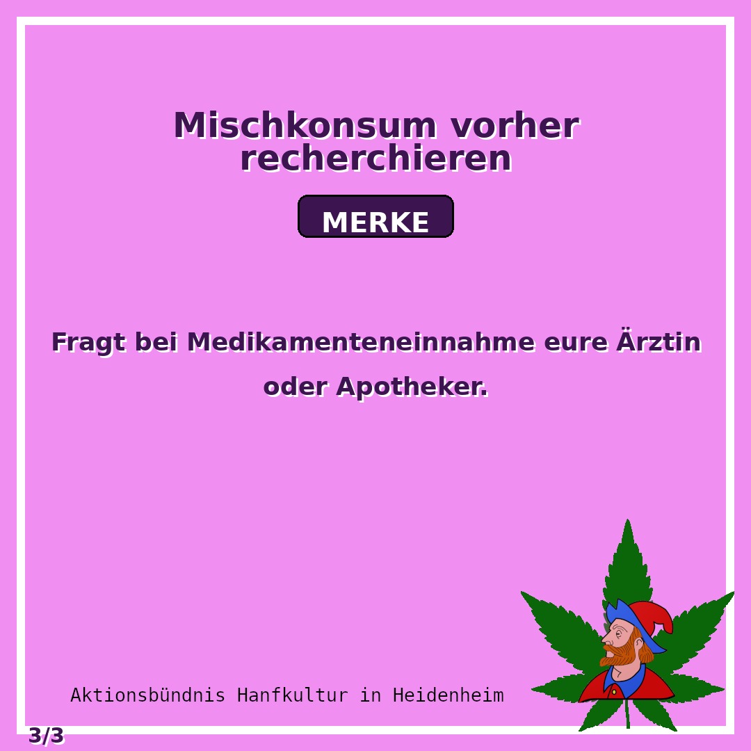Edibles plus Alkohol: Kombiniert nicht ohne Wissen · Merke